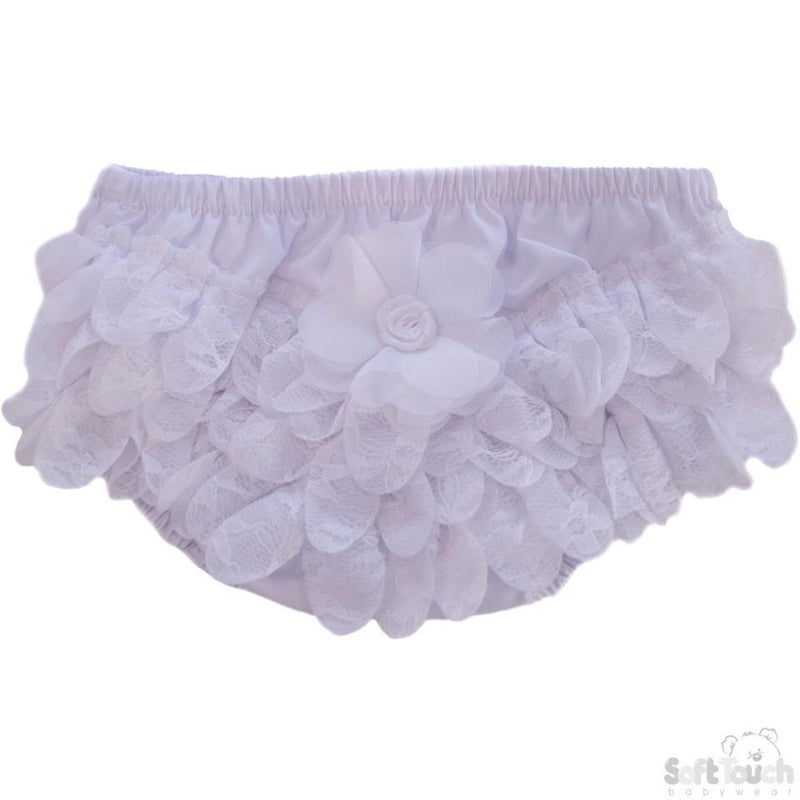 Cotton Frilly Pants (NB-18 Months)  FP14-W - Kidswholesale.co.uk