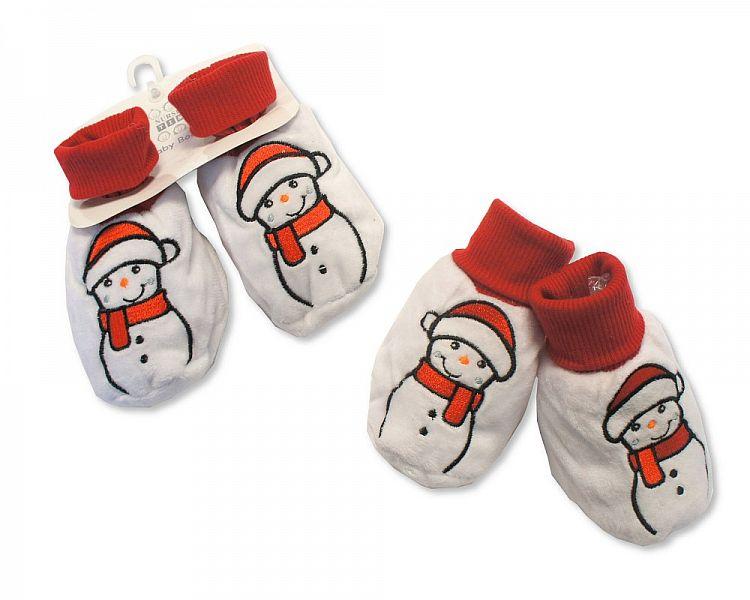 Baby Christmas Booties - Snowman - (GP-25-0846) - Kidswholesale.co.uk