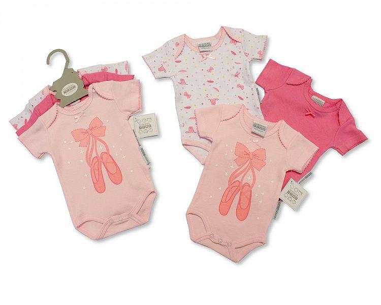 Baby 3 pcs Bodysuit Gift Set - Ballerina (0-6 Months) Gp-25-0857 - Kidswholesale.co.uk