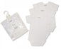 3 Pack White Short Sleeved Cotton Bodysuits (GP-25-0859) - Kidswholesale.co.uk