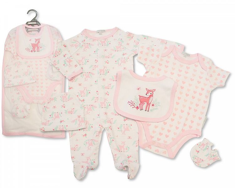Baby Girls 5 Pieces Gift Set - Deer (NB to 6 Months) (PK6) Gp-25-1161
