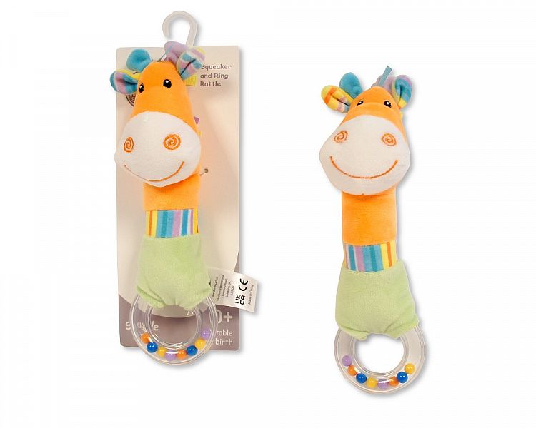 Baby Squeaker with Ring Rattle - Giraffe (PK6) Gp-25-1176