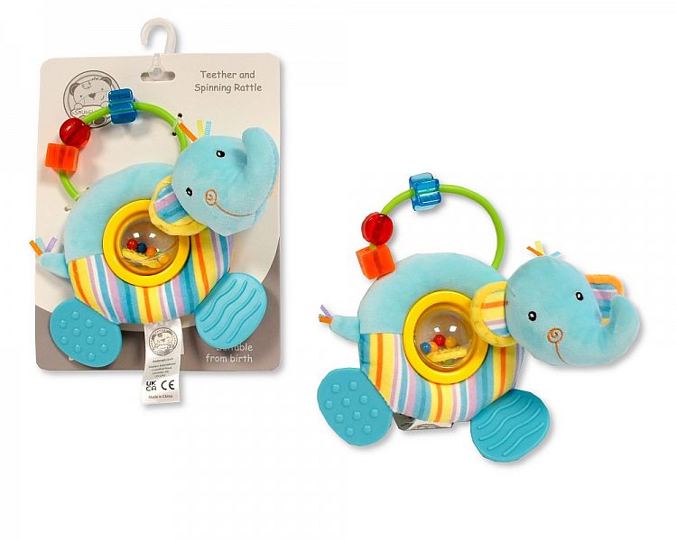 Baby Teether and Spinning Rattle - Elephant (PK6) Gp-25-1185