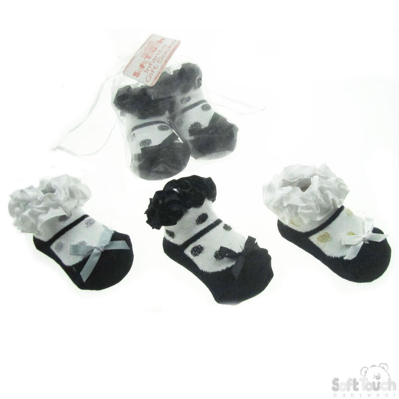 Baby Girls Spotty Gift Socks GS100