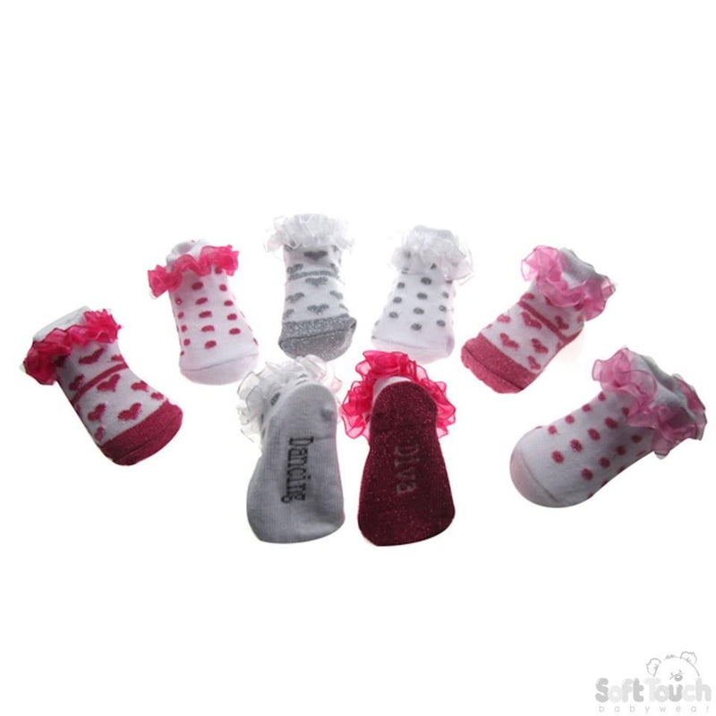 GIRLS GLITTER GIFT SOCKS: GS64 - Kidswholesale.co.uk