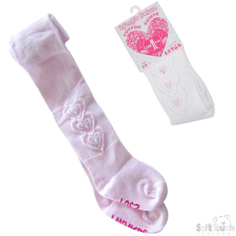 Infants Embossed Heart Gift Tights