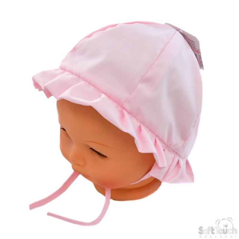 Pink Plain Cloche Hat (0-24 Months) H20-P - Kidswholesale.co.uk