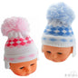 Small Woven Pom-Pom Winter Hat 0-12M (H484-SM) - Kidswholesale.co.uk