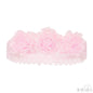 PINK LACE HEADBAND W/3 PINK FLOWERS - HB90-P - Kidswholesale.co.uk