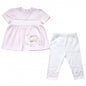 2 Piece Girls Cotton Dress & Legging Set "Teddies" (6-24 Months)-40JTC8459