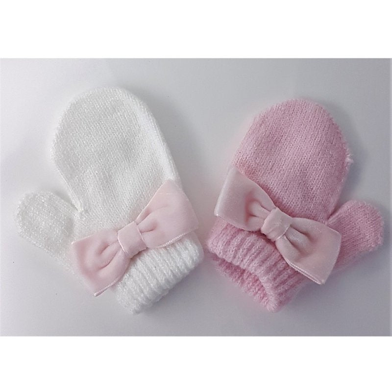 Baby Mittens With Bow (9 CM) (PK12) 6222-9