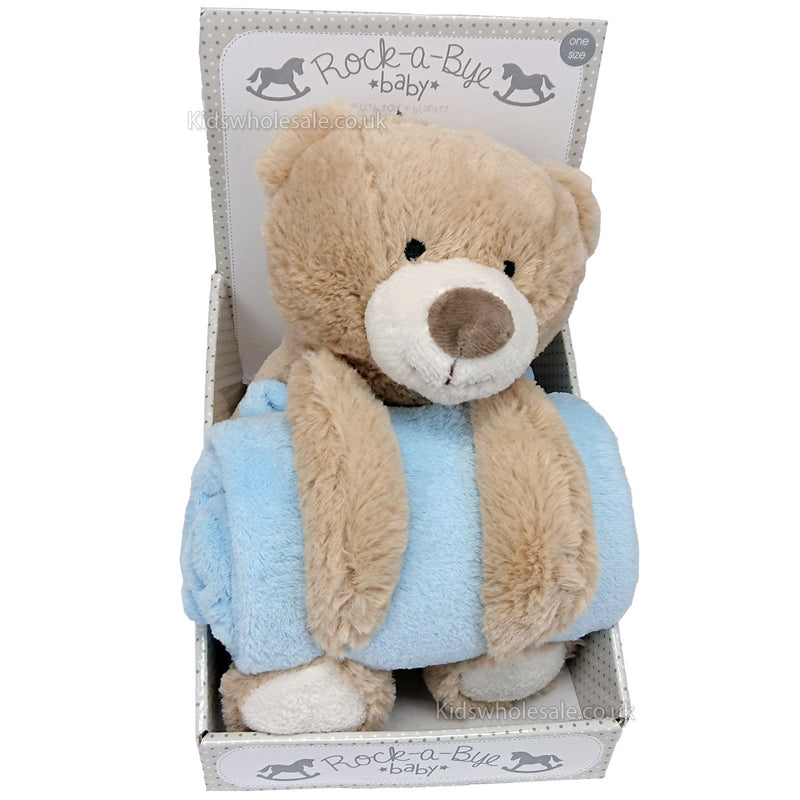 Plush Toy & Blanket Set - Teddy Bear - (M14179) - Kidswholesale.co.uk