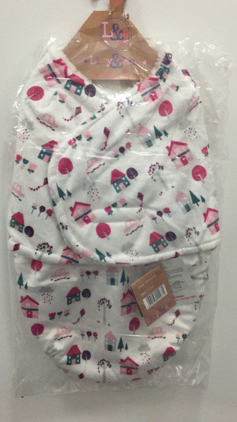 Baby Swaddle Bag - Pink Everything- One size/0-3 Months - M14233 - Kidswholesale.co.uk