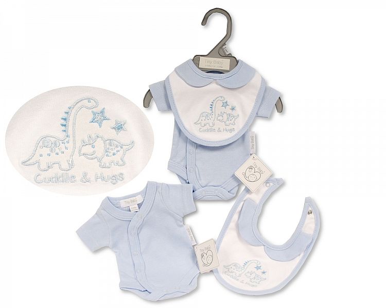 Premature Baby Boys 2 pcs Set - Cuddle & Hugs (3-5 to 5-8Lbs) (PK6) Pb-20-372s