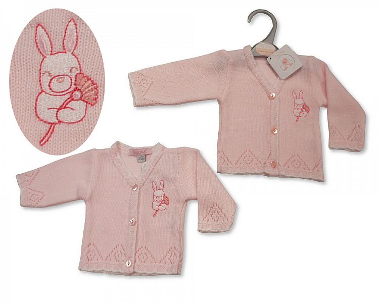 Premature Baby Girls Knitted Cardigan - Bunny-919
