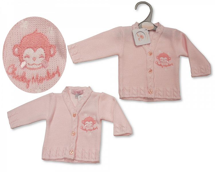 Premature Baby Girls Knitted Cardigan - Cheeky Monkey-920