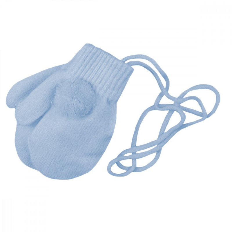 BABY CONNECTED MITTENS WITH POMS (13 CM) KIDS/6145-13 - Kidswholesale.co.uk