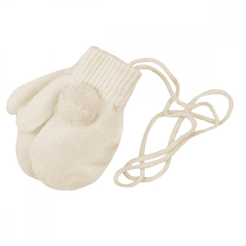 BABY CONNECTED MITTENS WITH POMS (13 CM) KIDS/6145-13 - Kidswholesale.co.uk