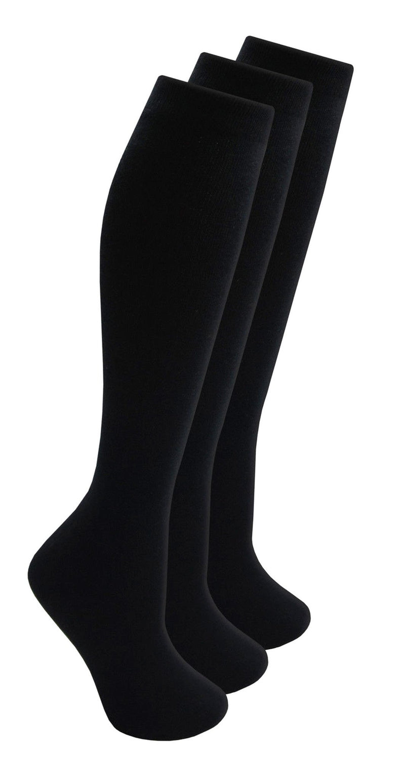 Black Plain Knee High Socks 4 Pack of 3 Pairs (43B425) - Kidswholesale.co.uk
