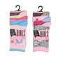 Girls 3 Pack Unicorn Design Socks (PK12) (9-12 to 4-6) SK713A