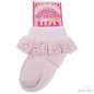 INFANTS COTTON LACE SOCKS (Pink)(S-23P)