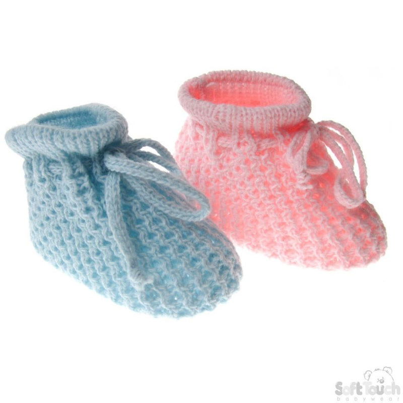 Acrylic Baby Bootees (S401-PB) - Kidswholesale.co.uk