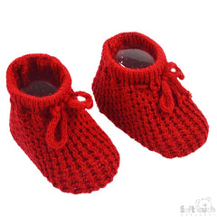 Red Acrylic Baby Bootees (PK12) S401-R
