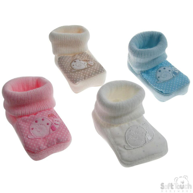ACRYLIC TURNOVER BABY BOOTEES: S417 - Kidswholesale.co.uk