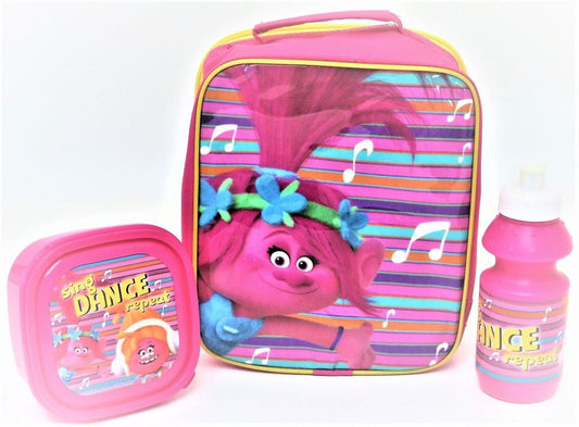 Girls Pink Lunch 3pc Set Trolls (4105v-6574) - Kidswholesale.co.uk